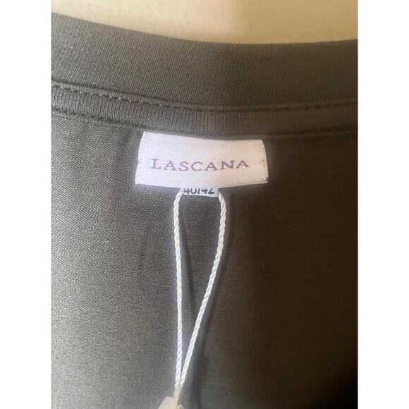 NWT Lascana Olive Long Sleeve Asymmetric Button Detail Decorative Tunic Top 8 10 - Picture 3 of 12